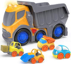 P&C dump truck with working tailgate in action encouraging pretend play