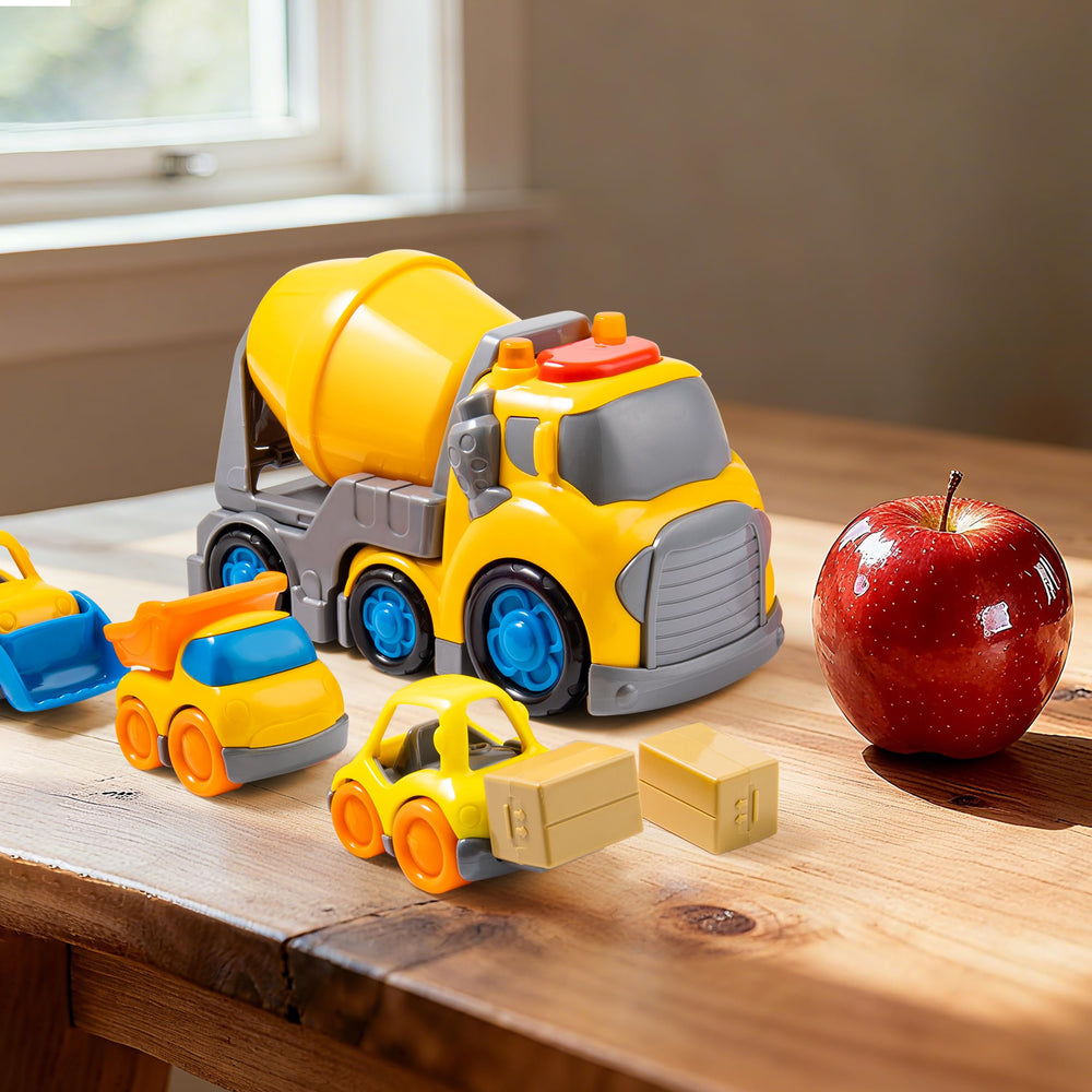 P&C dump truck side view sparks outdoor construction play
