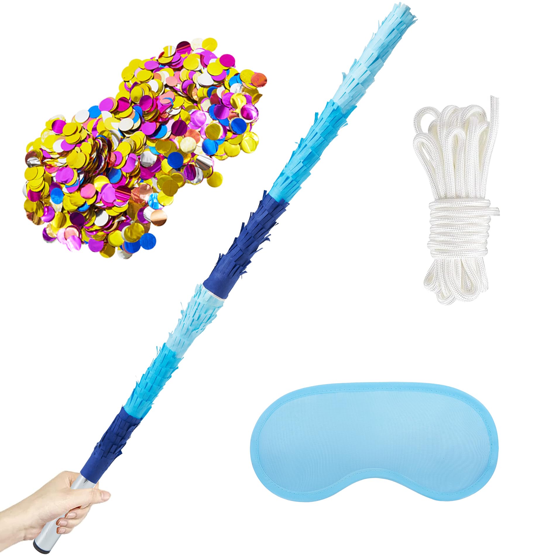 PCFING blue 30-inch pinata stick with tassels for vibrant party fun