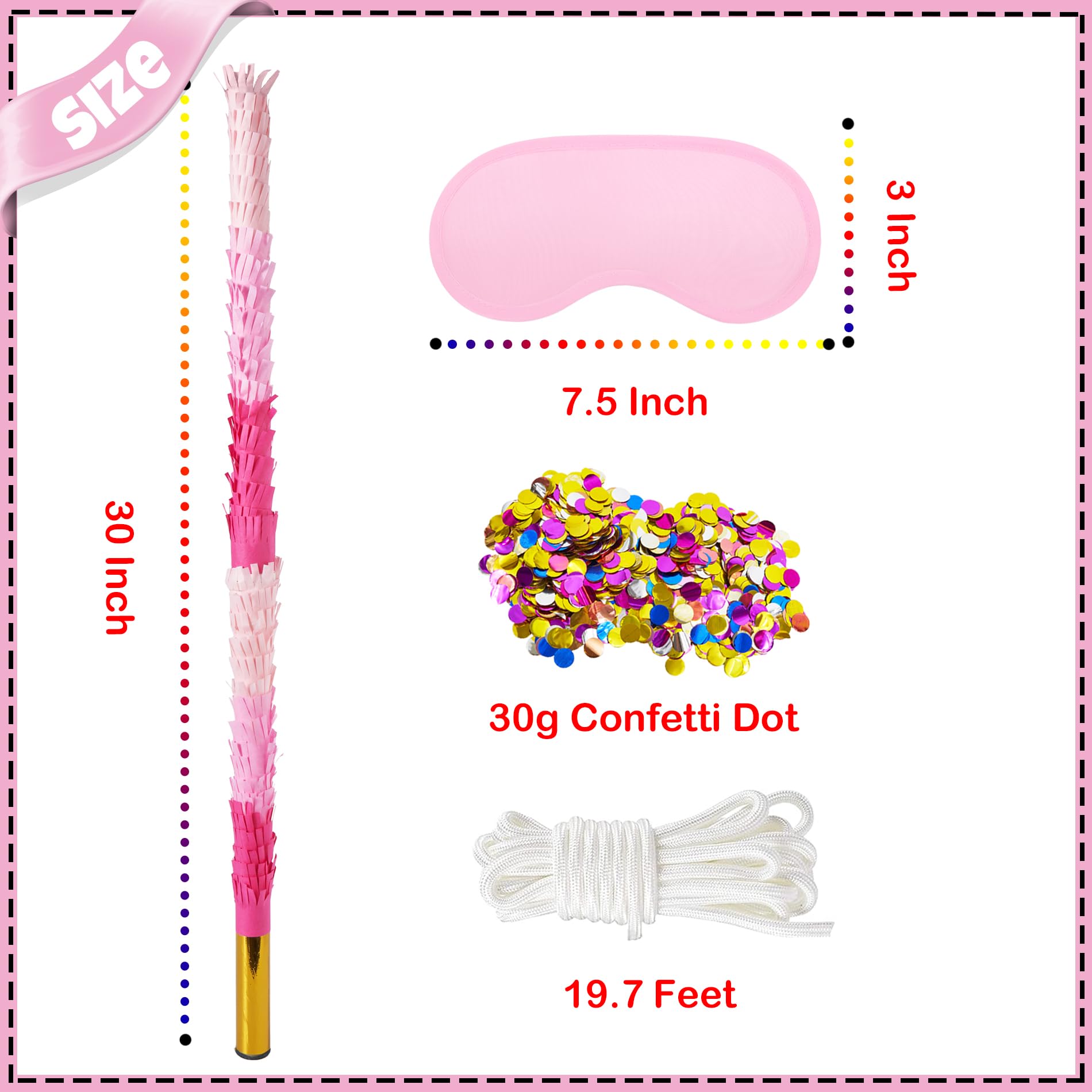 PCFING pinata-stick-threaded-design closeup shows durable connection for confident striking.
