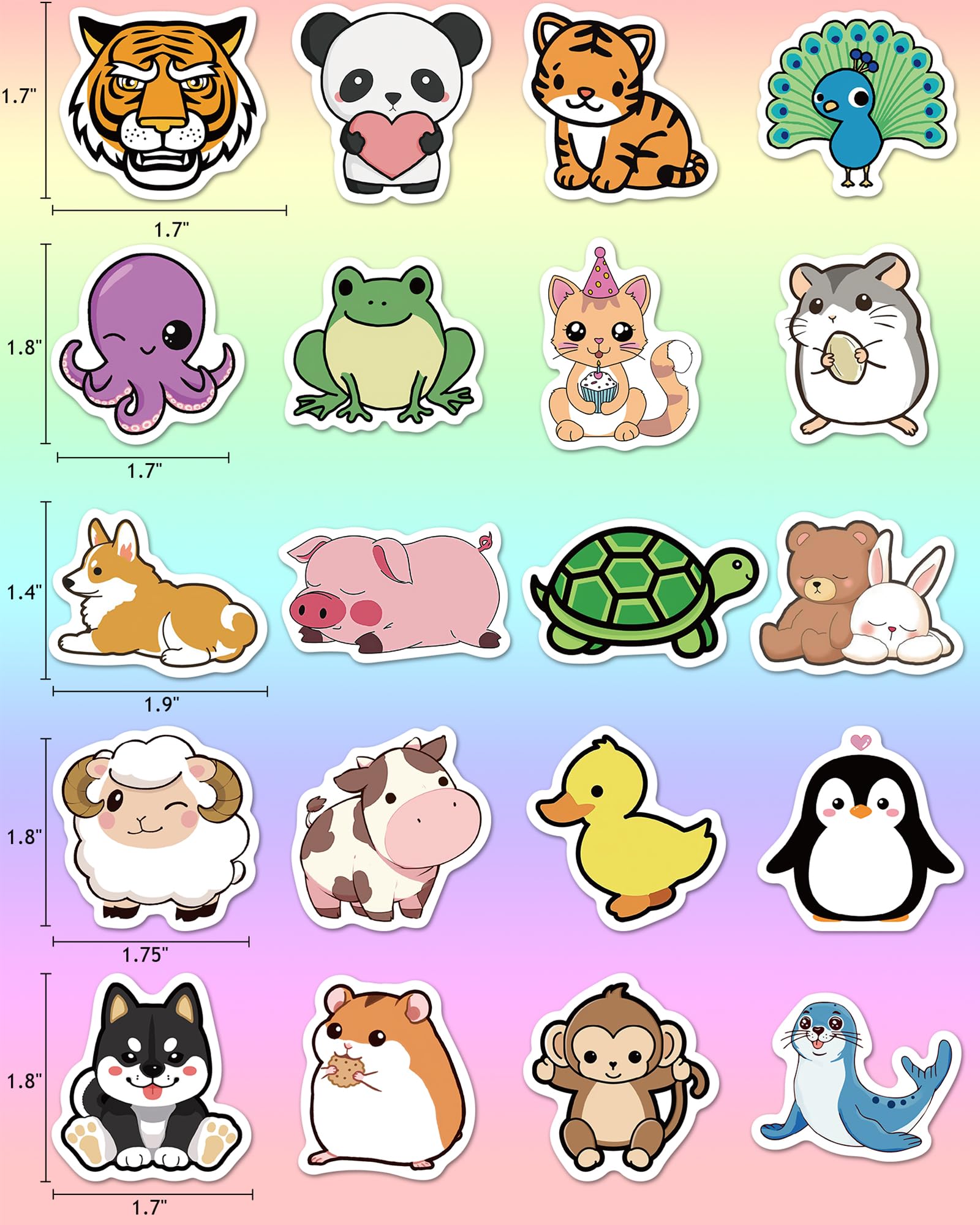 pcnearty 600-piece sticker set with random patterns