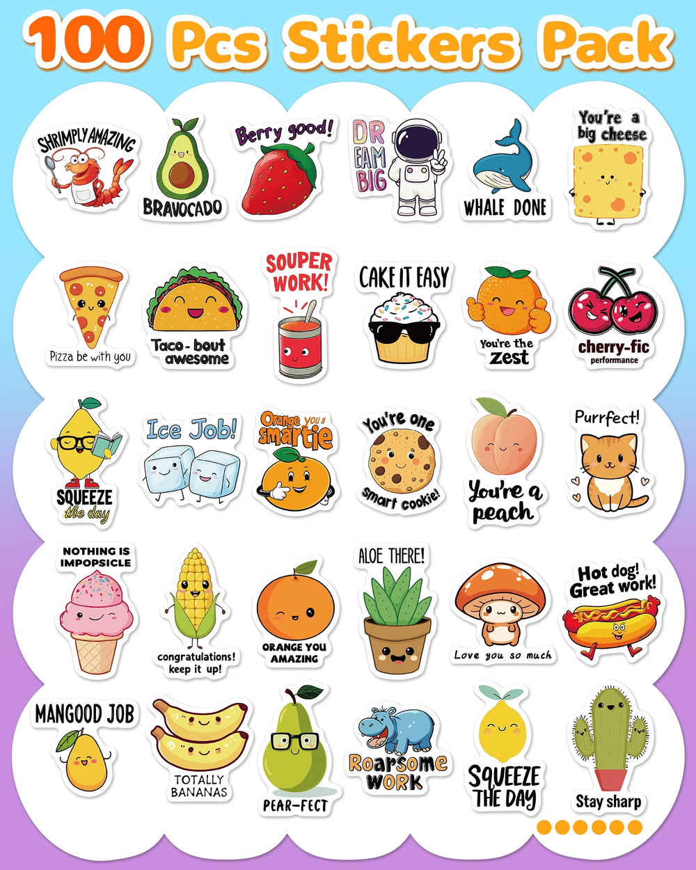 pcnearty cut-sticker shapes; precise patterns for clean application