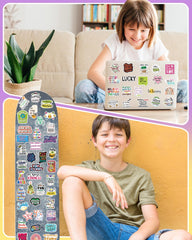pcnearty skateboard stickers collection; vivid designs that withstand daily wear.