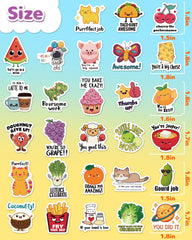 pcnearty unique-designs stickers pack; 100 designs offer variety