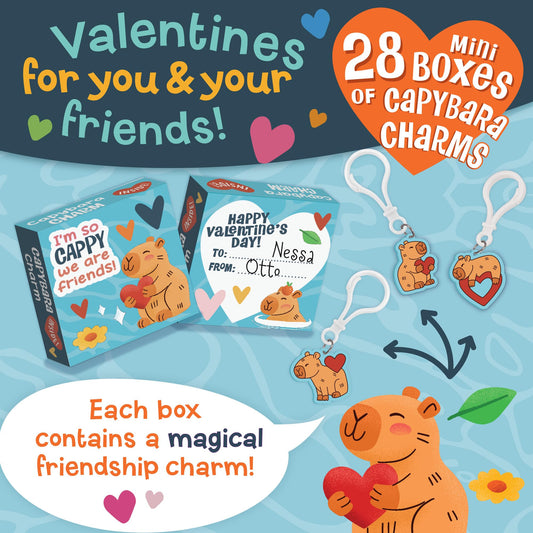 Peaceable Kingdom capybara charm backpack clip for everyday school use.