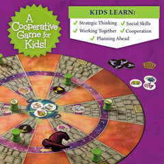 Peaceable Kingdom Cauldron Quest action dice introduce strategic choices during play