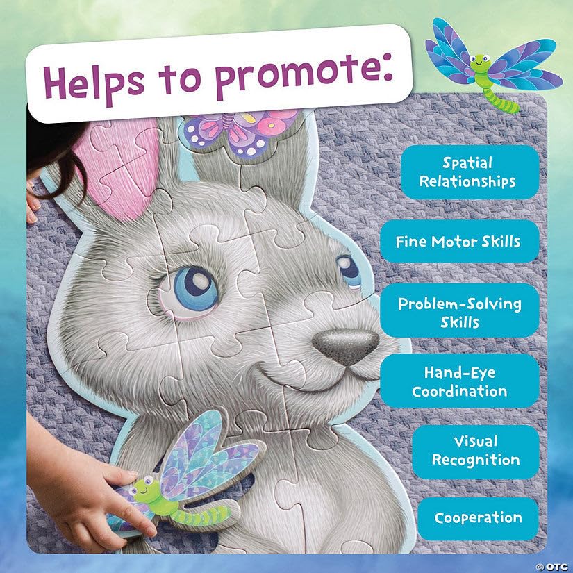 Peaceable Kingdom completed puzzle measures nearly 3 by 2 feet for a big reveal