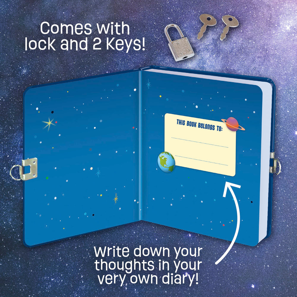 Peaceable Kingdom Deep Space Diary features 104 pages for journaling and doodling.