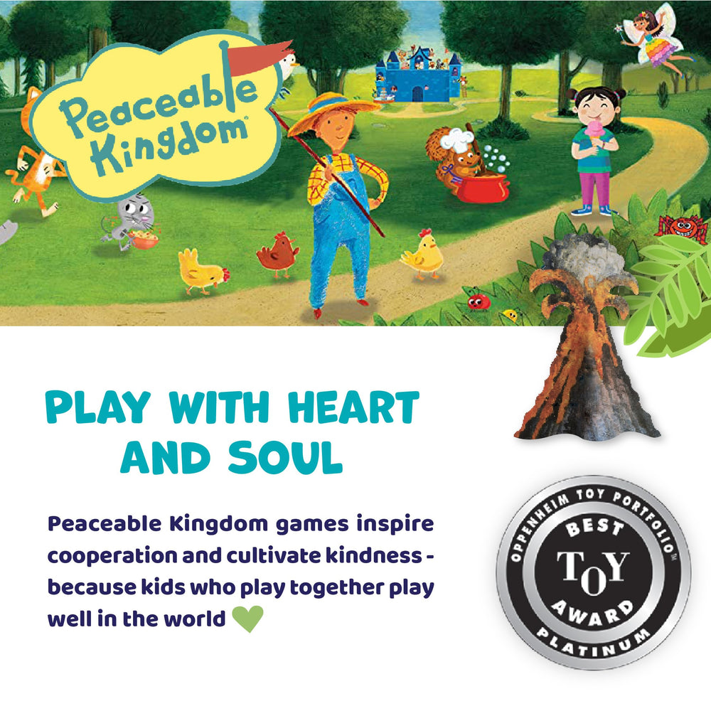 Dinosaur figures and island layout spark imaginative collaborative play.
