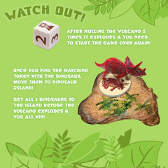 Volcano puzzle pieces with stand set an urgent rescue scenario.