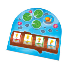 Peaceable Kingdom Duck Duck Dance movement dice used to practice gross-motor skills.