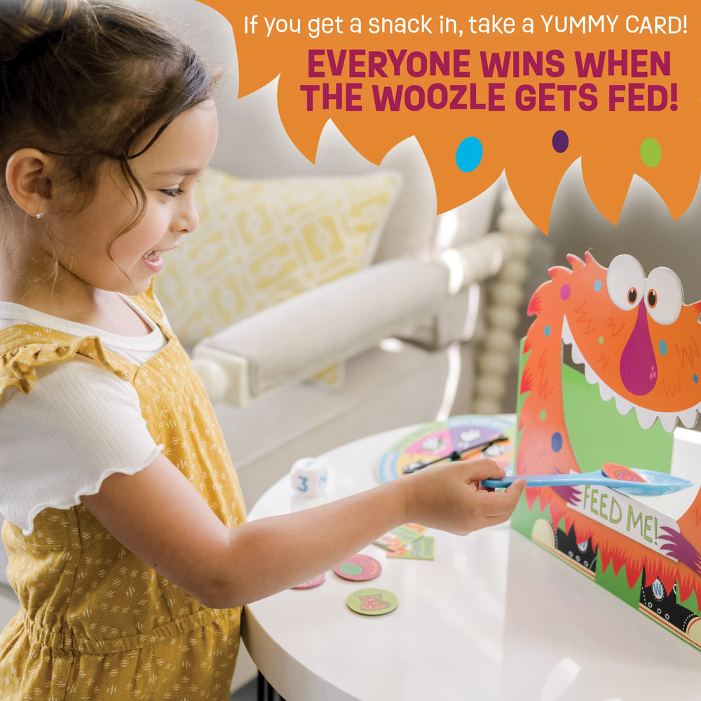 Peaceable Kingdom Feed the Woozle die adds quick excitement to group rounds.