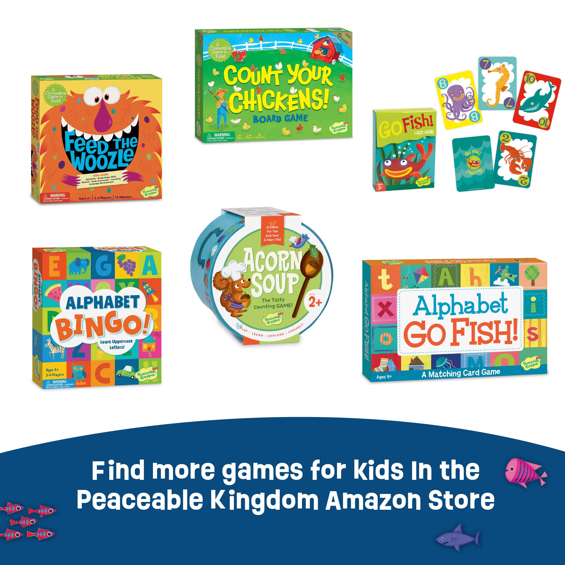 Peaceable Kingdom Fish Stix box back highlighting contents and portability
