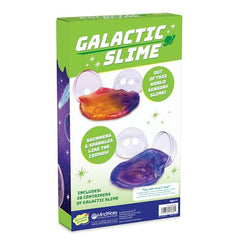 Peaceable Kingdom Galactic Slime Ball in hand demonstrates portable party fun