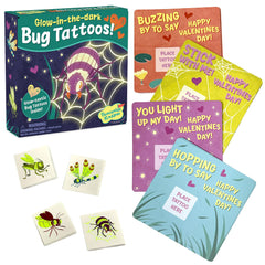 Peaceable Kingdom glow bug tattoos ants design shines in the dark for a fun classroom swap.