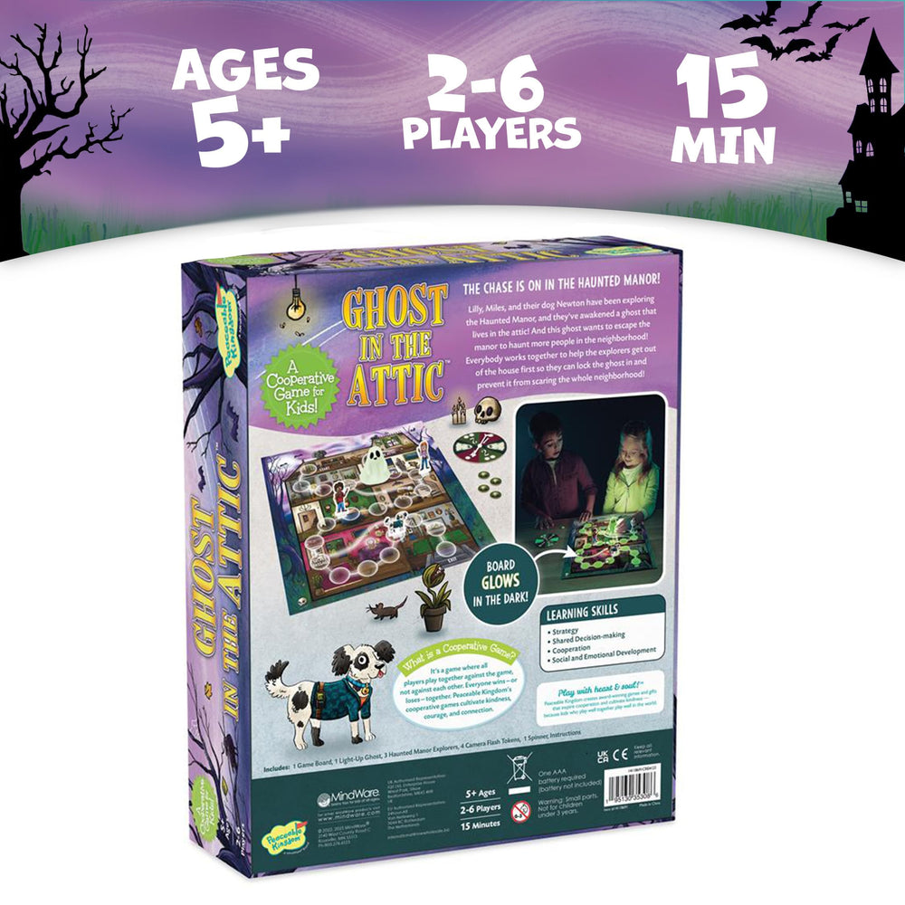 Peaceable Kingdom glow-in-the-dark game board makes night play exciting