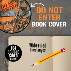 A child writes and doodles in Peaceable Kingdom Keep Out diary