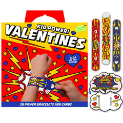 Peaceable Kingdom kid power valentines cards with bracelets for classroom exchanges