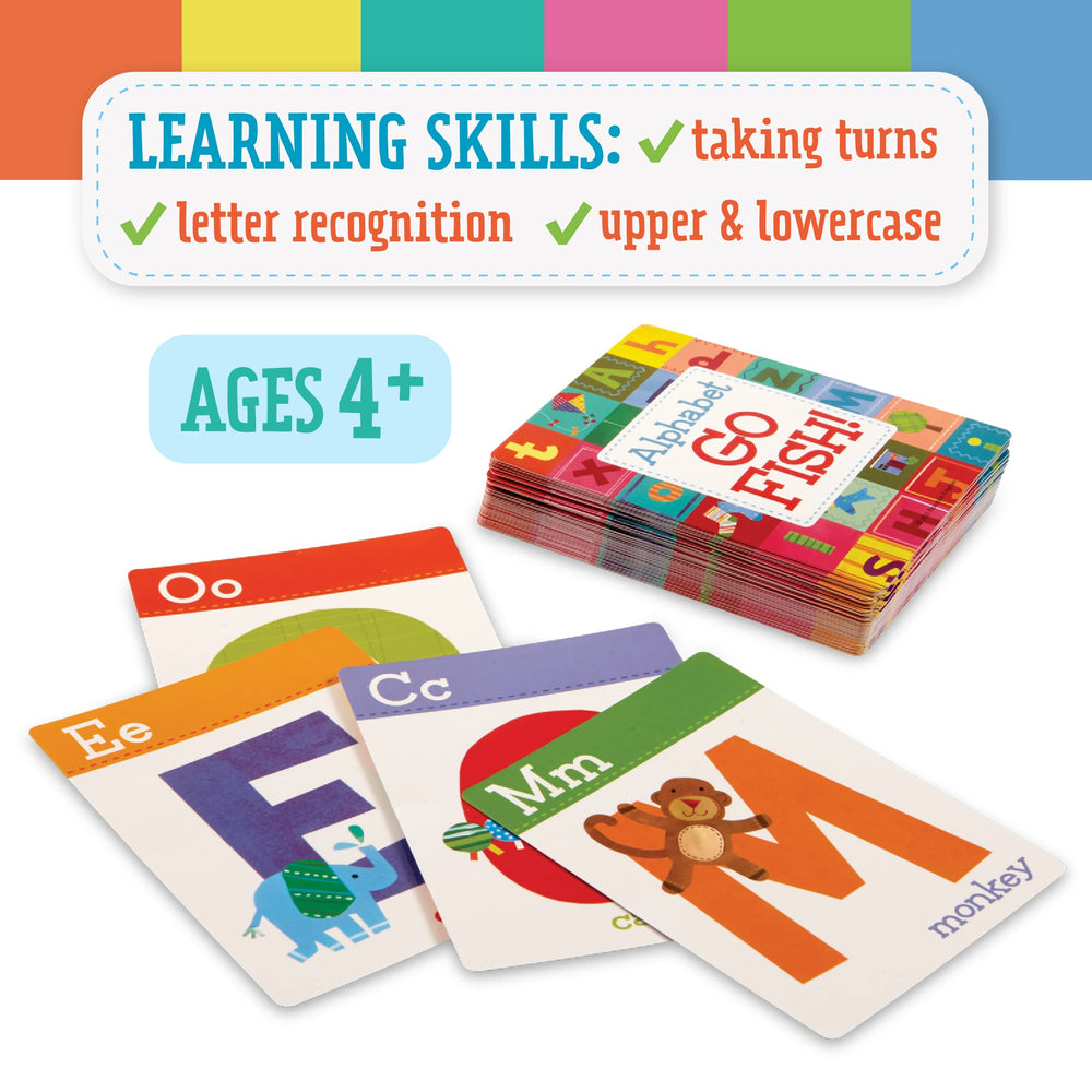 Game cards showing letters paired with object illustrations for reference