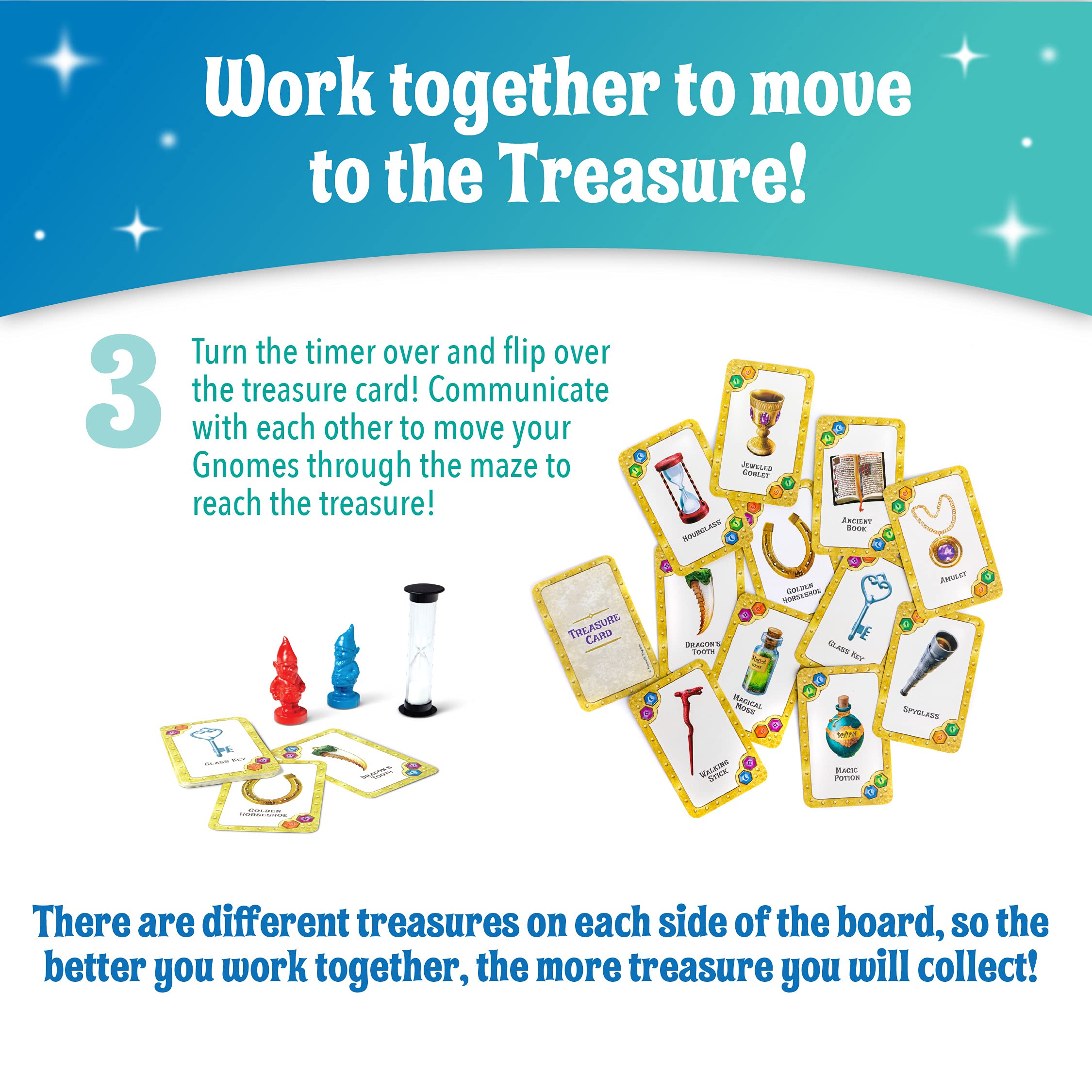 Peaceable Kingdom maze board side A shows alternate paths for teamwork