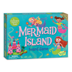 Peaceable Kingdom Mermaid Island board for cooperative family play.