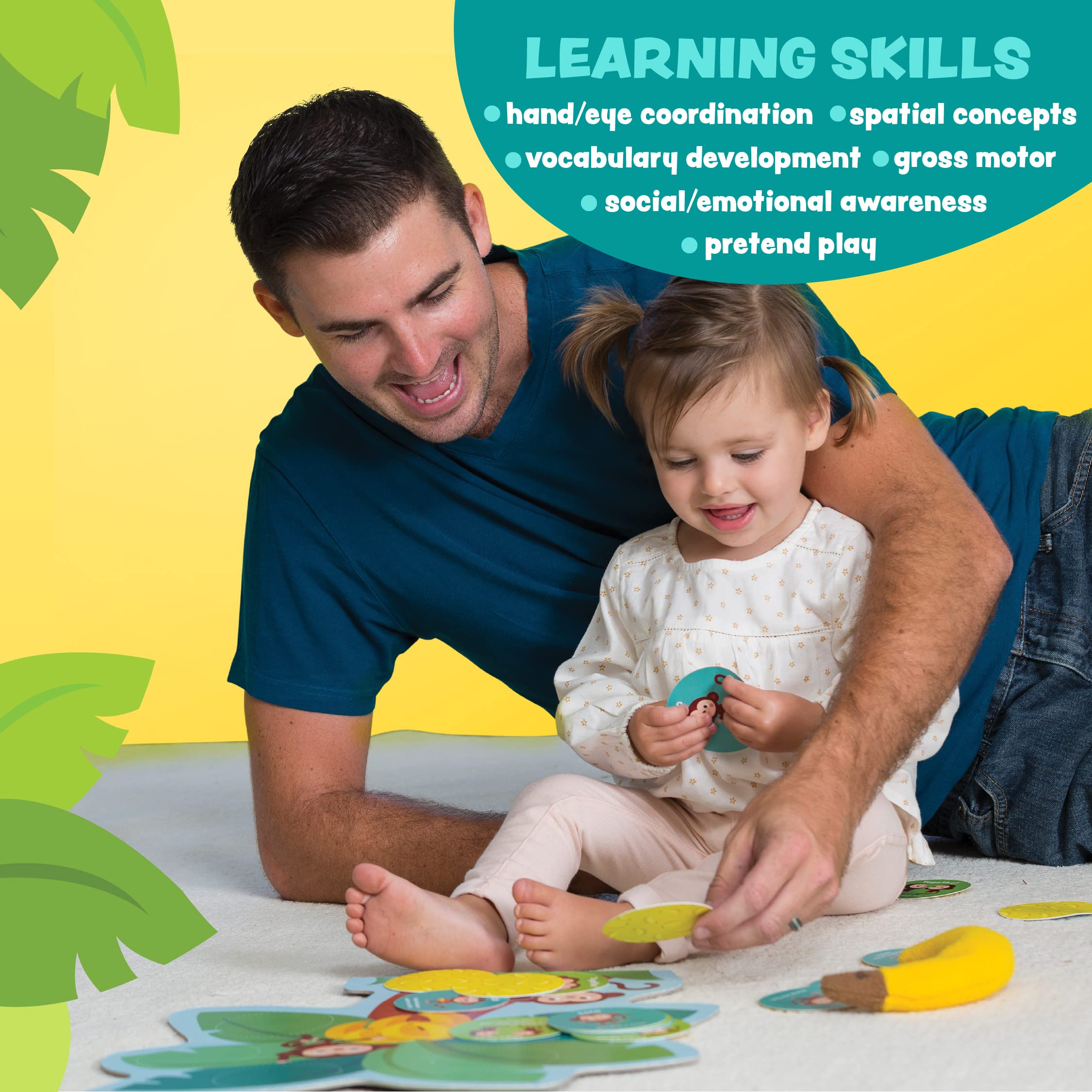 Peaceable Kingdom Monkey Around family play supports early learning through movement and body awareness.