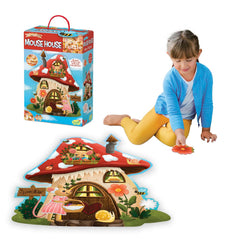 Peaceable Kingdom Mushroom House puzzle with giant pieces for collaborative play.