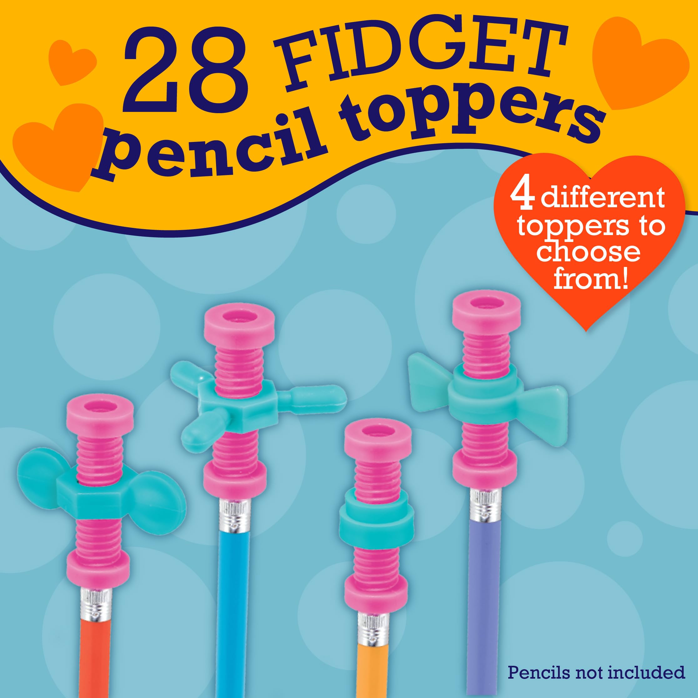Peaceable Kingdom pencil topper spinner designs add tactile fun during exchanges