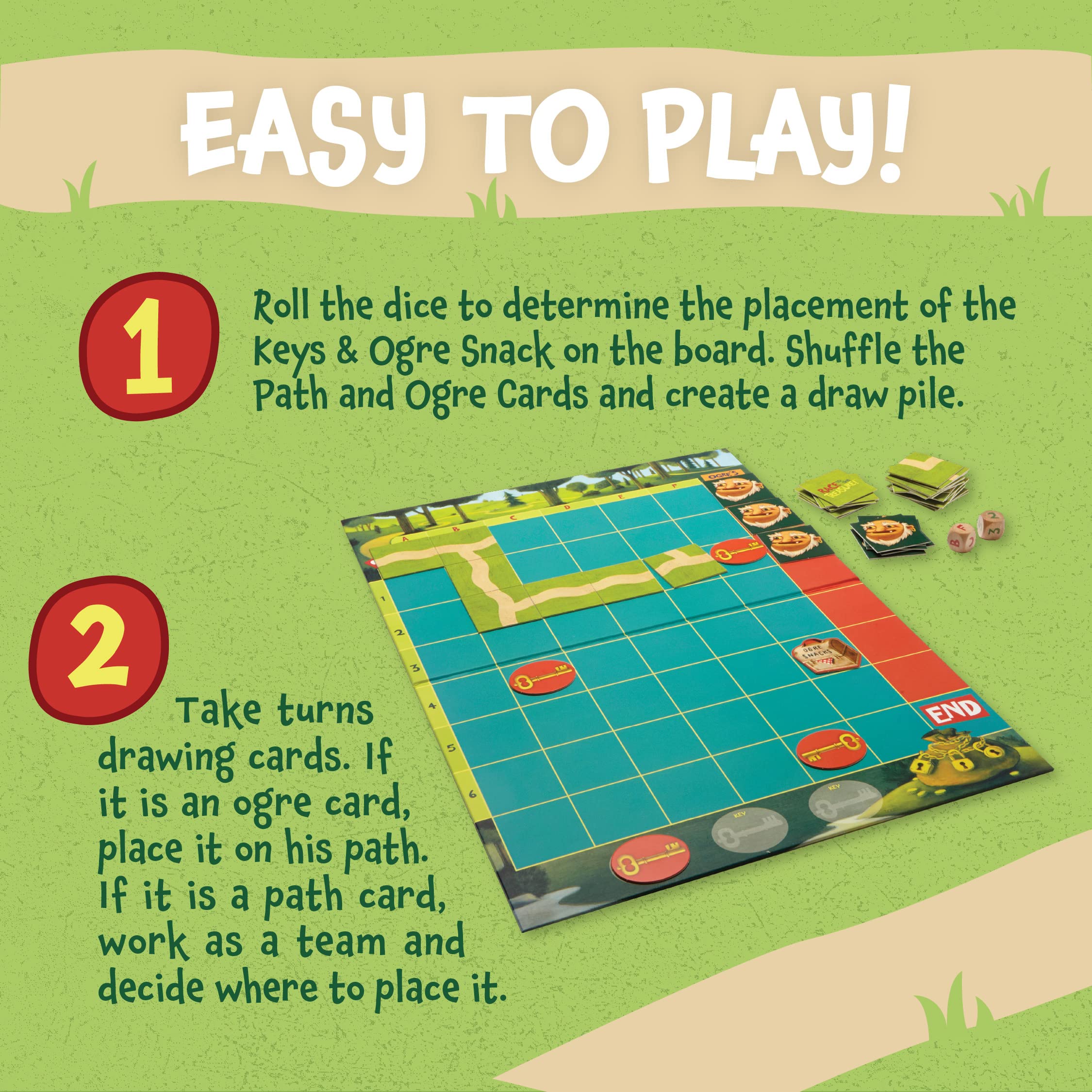Peaceable Kingdom Race to the Treasure ogre character ready to challenge players