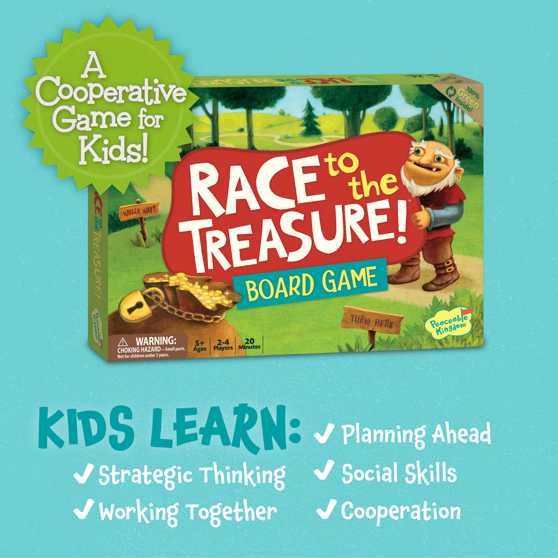 Peaceable Kingdom Race to the Treasure start space inviting planning