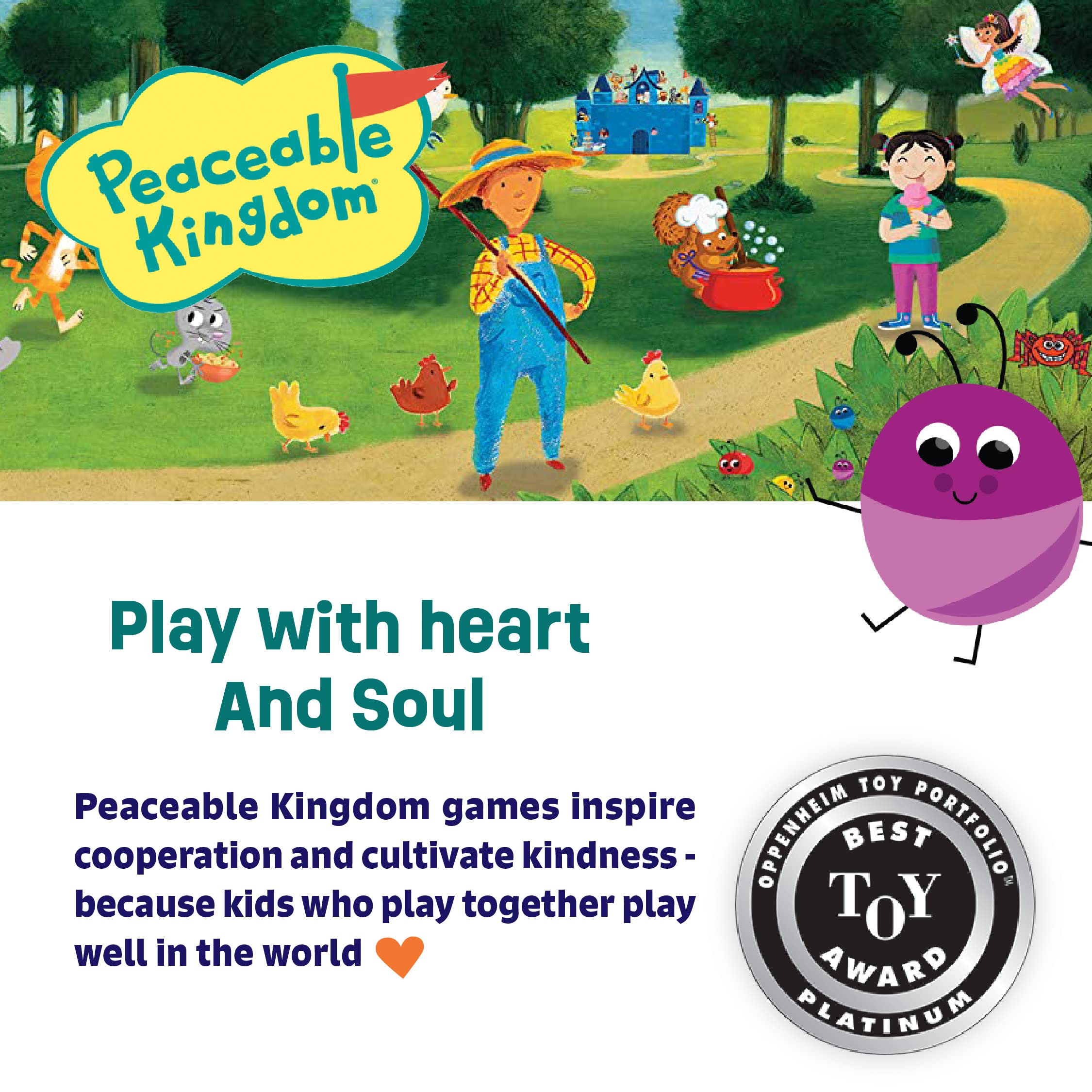 Peaceable Kingdom Snug as a Bug in a Rug preschool learning supports early skills.