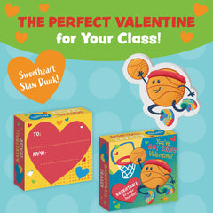 Peaceable Kingdom sports erasers included with the valentines set for hands-on fun.