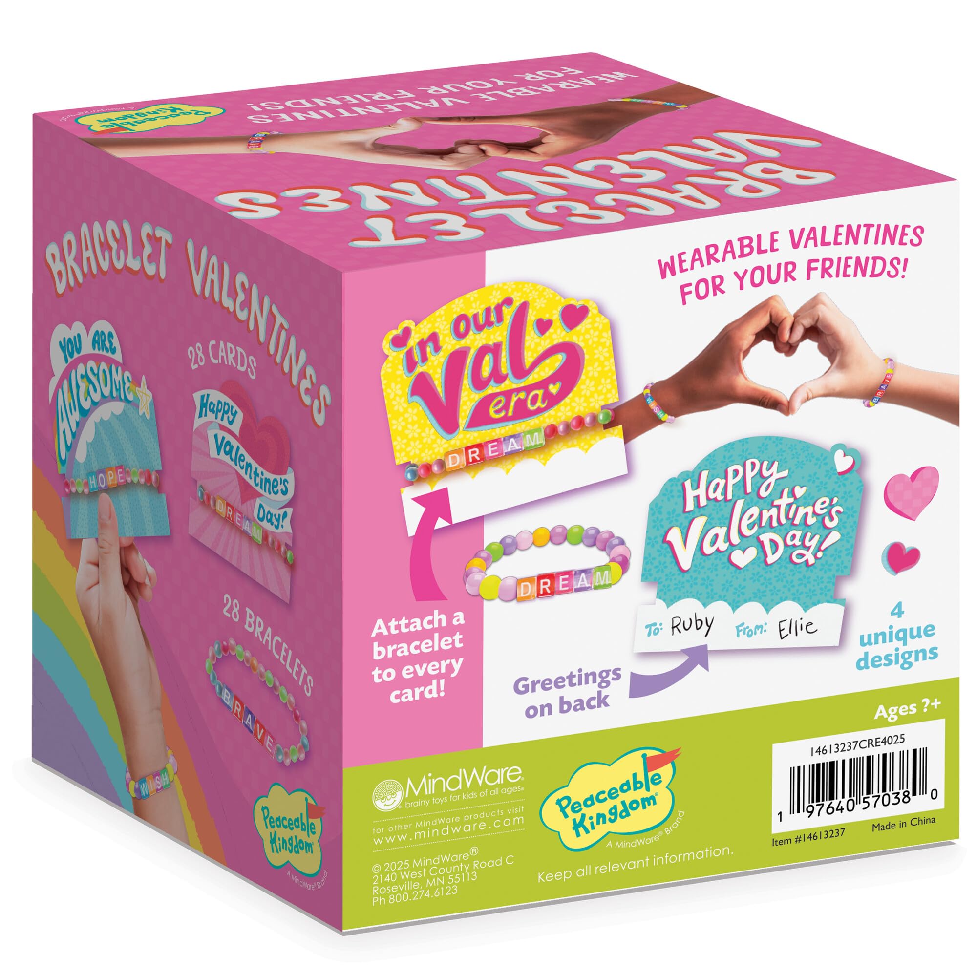 Peaceable Kingdom valentines for ages 4+ support friendship.