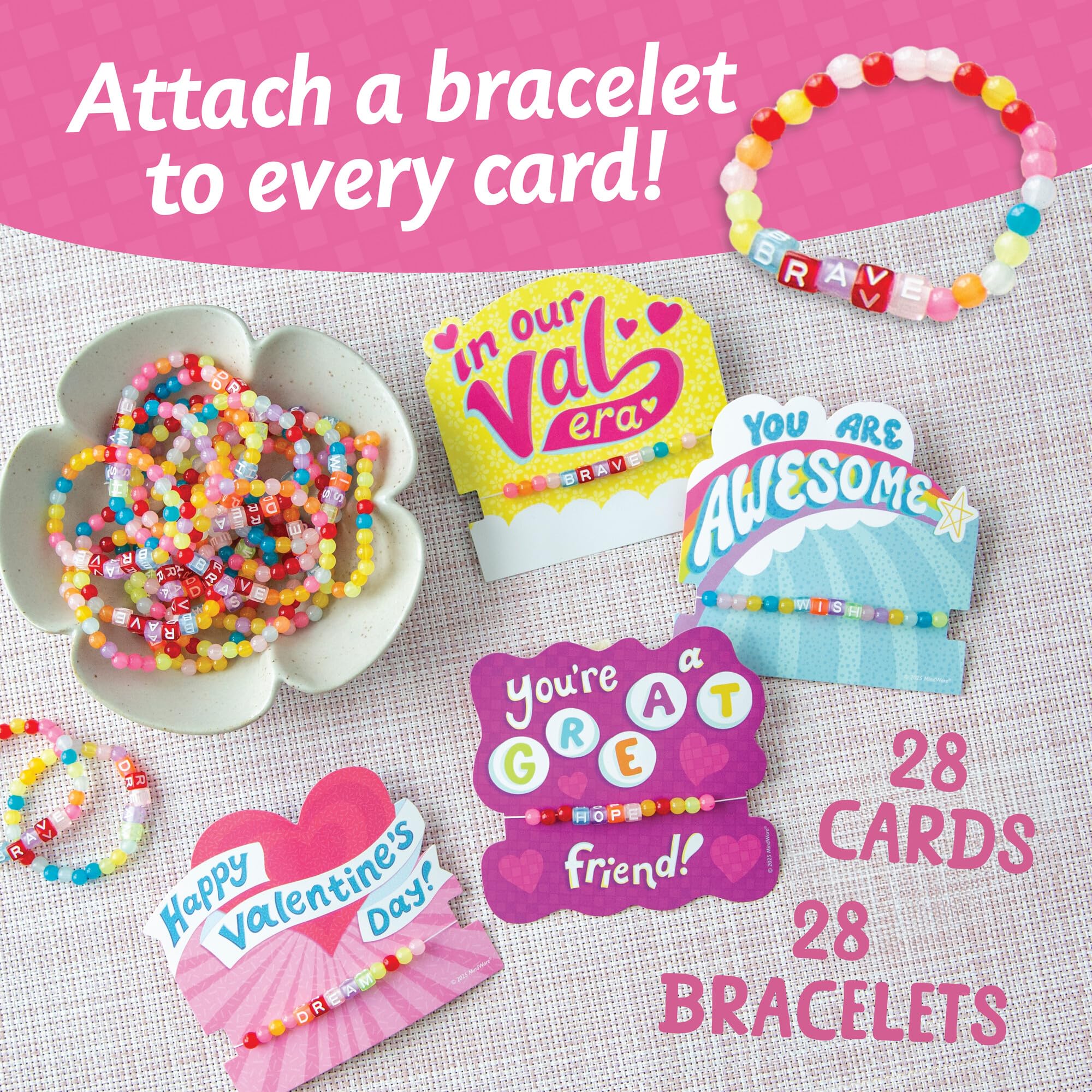 Peaceable Kingdom valentines and bracelets as classroom gifts.