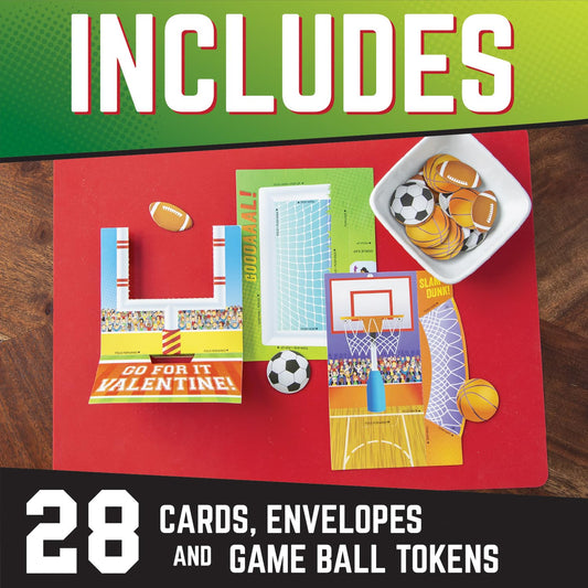 Peaceable Kingdom Flick em basketball Valentines card featuring a flick game for friends