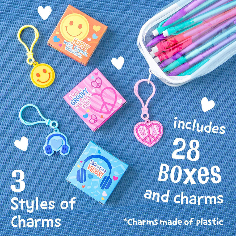 Peaceable Kingdom headphone charm close-up with zipper clip.