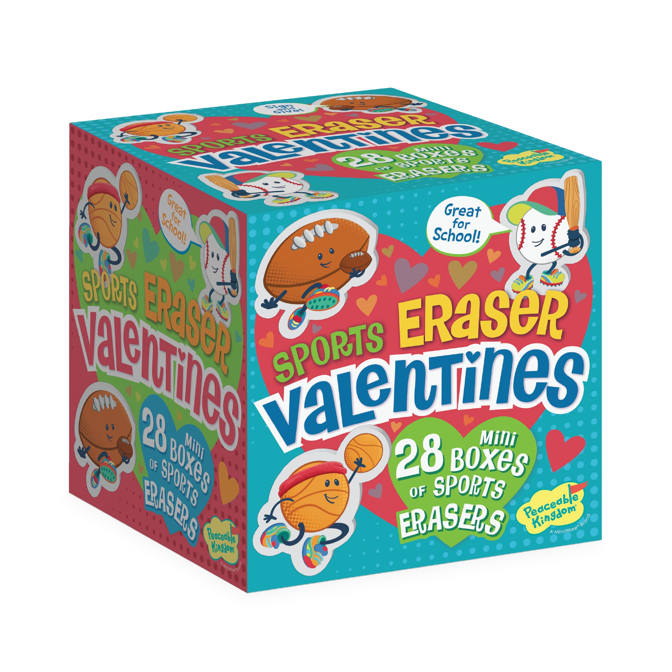 Peaceable Kingdom valentines box is ready to use and gift-ready for school or home.