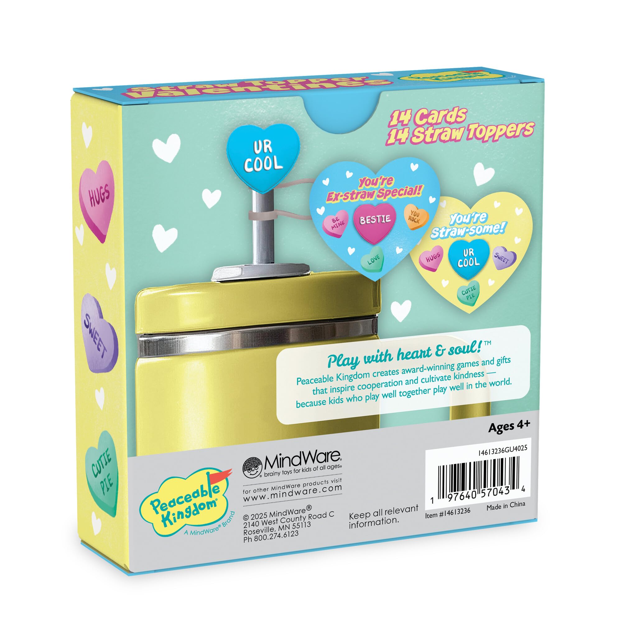 Peaceable Kingdom valentines with sun sticker for bright, cheerful gifting.