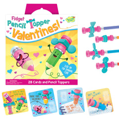 Peaceable Kingdom valentines cards with pencil toppers for classroom friendship