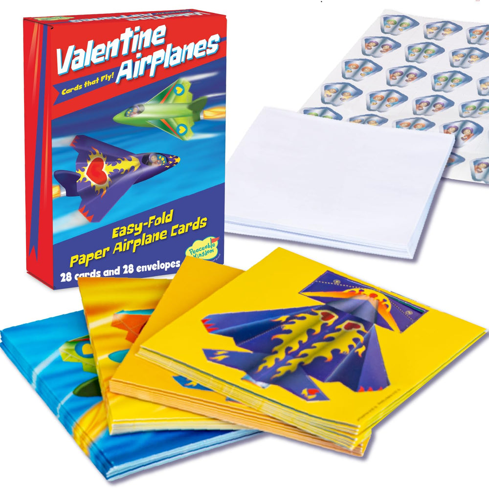 Peaceable Kingdom valentines gift pack showing ready-to-give materials.