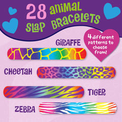 Peaceable Kingdom giraffe print slap bracelet valentines
