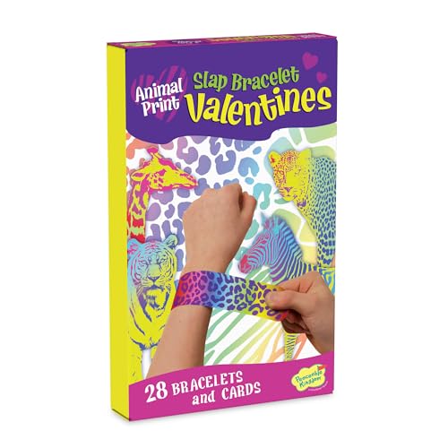 Peaceable Kingdom zebra print slap bracelet valentines