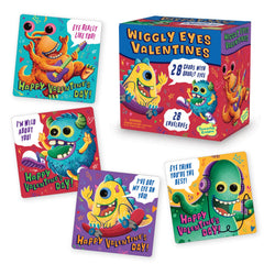 Peaceable Kingdom monster valentines with wiggle eyes spark lively classroom exchanges and personal notes.