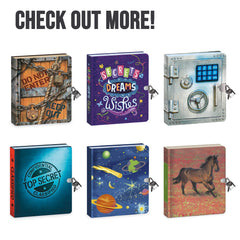 Peaceable Kingdom Vault Door Diary packaging ready for gifting to young writers.