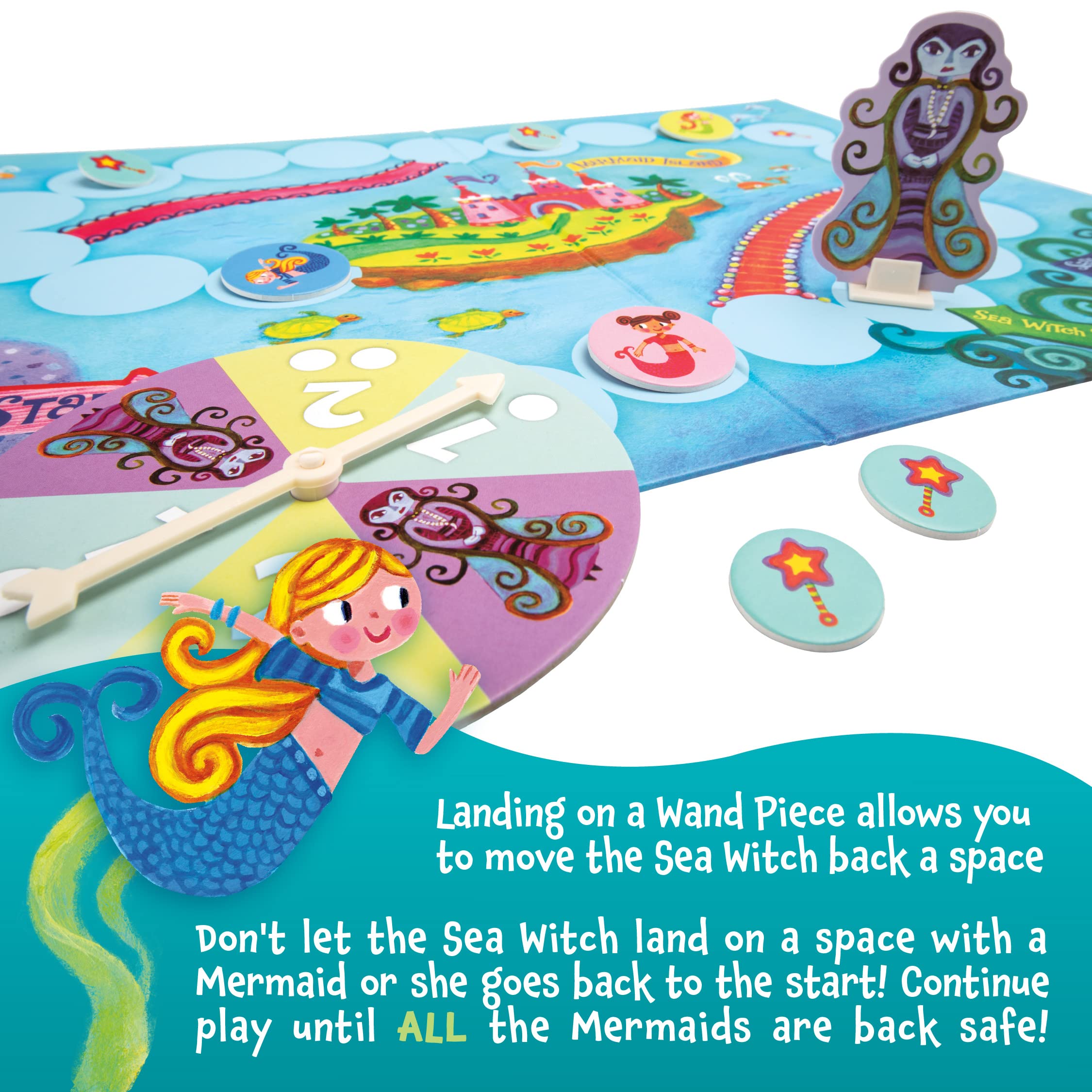 Peaceable Kingdom wand token empowering mermaids to progress.