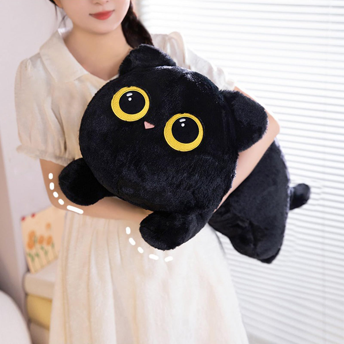 PEACH CAT 27-5-inch plush backrest on sofa for comfort