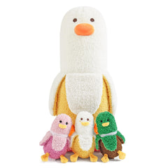 PEACH CAT Banana Duck gift-ready plush set.