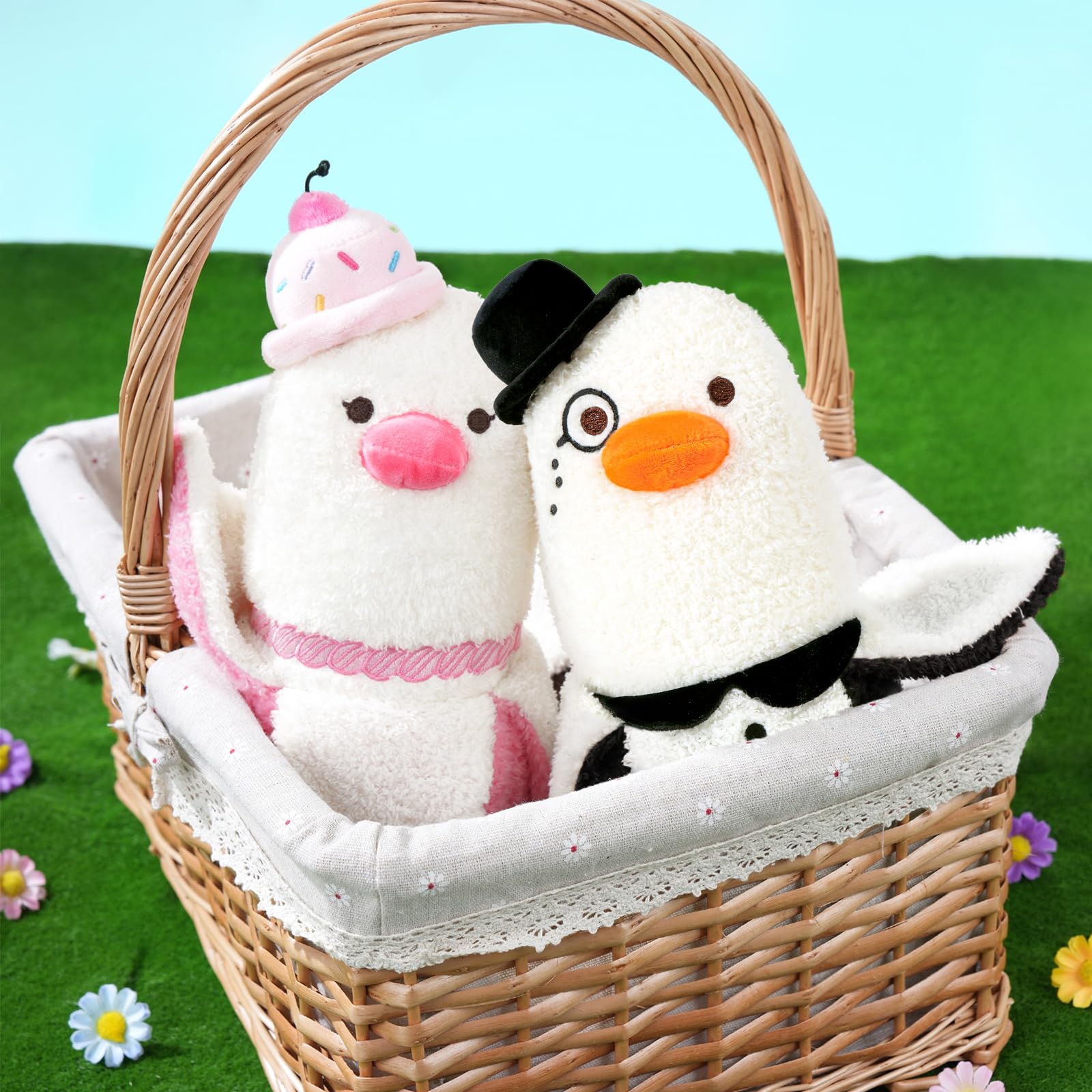 PEACH CAT Banana Duck Plush 12-inch size suitable for play and display