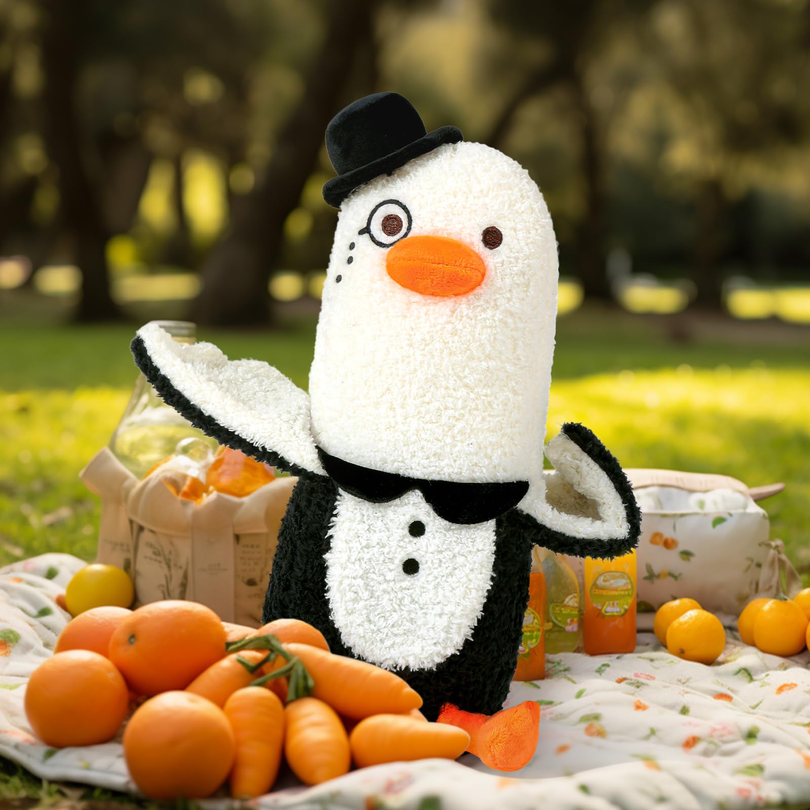 PEACH CAT Banana Duck Plush soft fabric for comforting touch
