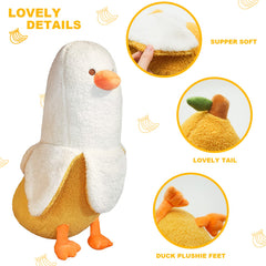 PEACH CAT duck face detail highlights friendly expression perfect for kids' comfort.